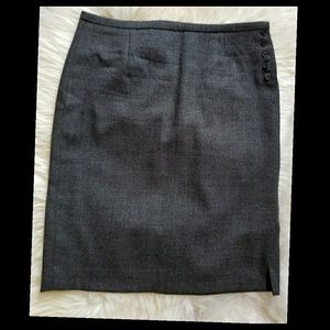 J. CREW WOOL BLEND SIDE SLIT CARRER SKIRT